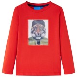 Tricou pentru copii cu m&acirc;neci lungi, roșu, 104