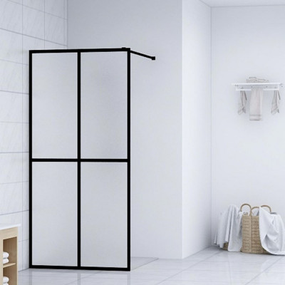 vidaXL Paravan de duș walk-in, 100 x 195 cm, sticlă securizată foto