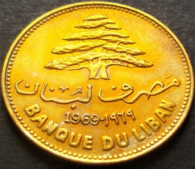 Moneda exotica 25 PIASTRES - LIBAN, anul 1969 *cod 3172 B foto