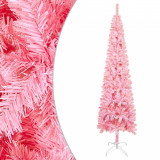 Brad de Crăciun artificial subțire, roz, 180 cm