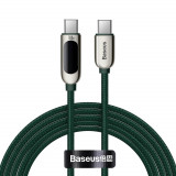 Baseus - Cablu de date (CATSK-C06) - Type-C la Type-C, 100W, 2m - Verde