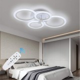 Cumpara ieftin LUSTRA LED CERCURI 56W CU 4 BRATE 3 CULORI+IR 580mm x 90mm
