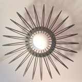 Lustra Mid-Century Modern Art Deco, SFORZIN, Lemn, vintage
