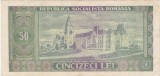 Bancnotă Rom&acirc;nia 50 lei 1966 RSR &ndash; Alexandru Ioan Cuza, seria D.0063