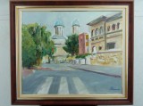 P13. Tablou mare - Citadina - peisaj bucurestean, Peisaje, Acrilic, Realism, RavariuArt