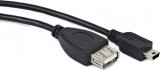 CABLU adaptor OTG GEMBIRD, pt. smartphone, Mini-USB 2.0 (T) la USB 2.0 (M), 15cm, asigura conectarea telef. la o tastatura, mouse, HUB, stick, etc., n
