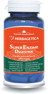 Super Enzime Digestive, 30 capsule, Herbagetica