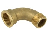 Conector arc 90&deg; tată-mamă, alamă CW617N