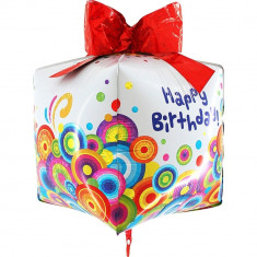 Balon Folie Cubez Happy Birthday - 76 cm, Radar 74000H foto