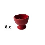 Set 6 suporturi de ou, 4 cm, Rosu