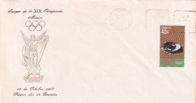 FILATELIE TEMATICA - PLIC MEXIC TEMATICA JOCURILE OLIMPICE FDC foto