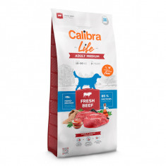 Calibra Life Adult Medium, M, Vită, hrană uscată monoproteică câini, 12kg