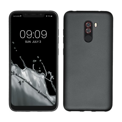 Husa kwmobile pentru Xiaomi Pocophone F1, Silicon, Gri, 46368.232 foto