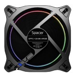 Ventilator Carcasa SPACER SPFC-120-BK-ARGB, 12 cm, 2200 rpm, RGB