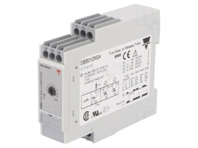 Releu Temporizator DPDT 0,1-600s 24-240VAC IP20 foto