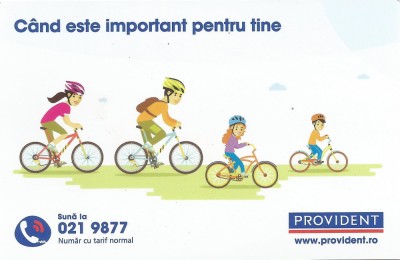 Romania, Provident, calendar de buzunar, 2016 foto