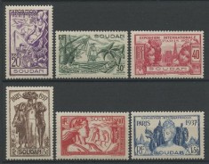 Colonii franceze, Sudan, expozitia internationala de la Paris, 1937, MNH