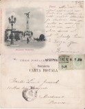 Ploiesti (Prahova) - Statuia Vanatorilor (clasica)-stampila tren