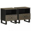 VidaXL Noptiere, 2 buc., negru, 40x33x46 cm, lemn masiv de mango 4017691