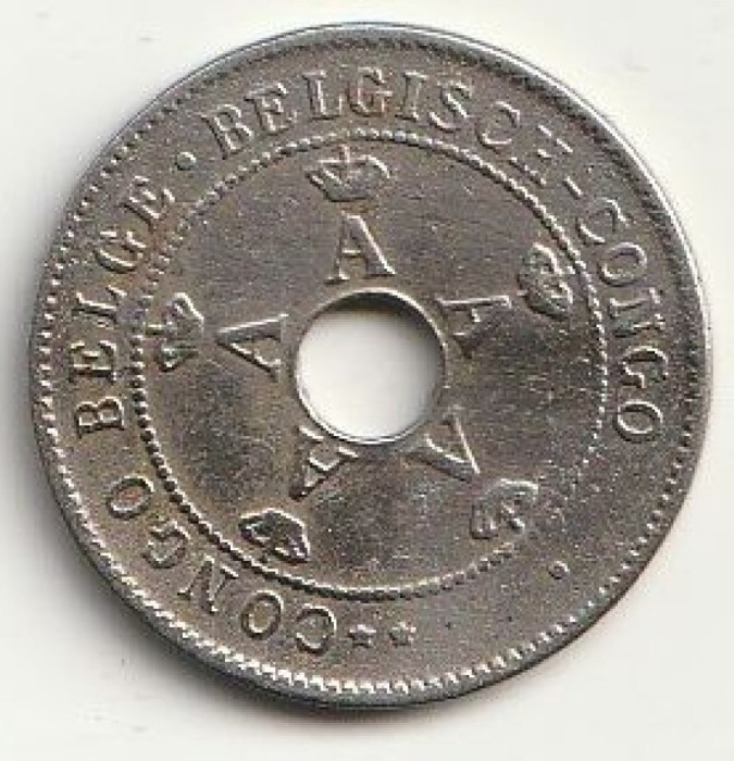 Moneda 10 centimes 1919 - Congo Belgian