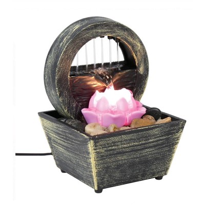 Fantana arteziana decorativa de interior cu LED, 12 x 12 x 18 cm foto