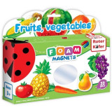 Joc educativ Lumea in Magneti Roter Kafer, 32 piese, 1 an+, Fructe si legume