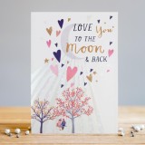 Felicitare - Love you to the Moon &amp; Back | Louise Tiler Designs