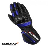 Manusi barbati pentru scuter - motocicleta racing vara Seventy model SD-R4 negru/albastru &ndash; marime: XL (10)