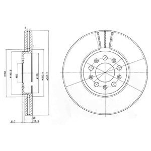 Disc frana SKODA OCTAVIA I (1U2) (1996 - 2010) KRIEGER 0950004297 foto