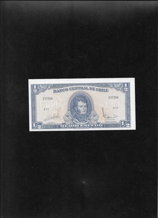 Chile 1/2 0.5 escudo 1962 seria237306 unc