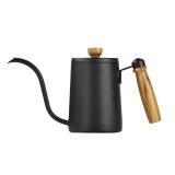 Ibric, Perfect Pour, cu maner din Lemn, 600 ml, 12.6 cm, Latime 9 cm, Otel inoxidabil cu finisaj mat si maner din lemn,