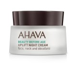 Ahava, Beauty Before Age, Vegan, Hidra-nutritiv, Noapte, Sm&acirc;nt&acirc;nă, Pentru față și g&acirc;t, 50 ml