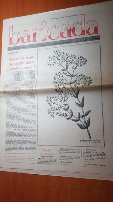 ziarul baricada 19 iunie 1990-memoriile regelui mihai,maresalul antonescu