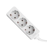 Prelungitor cu 3 prize Schuko 1.5 m, 10A, alb, TED Electric