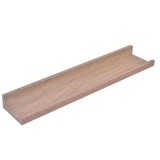 Raft perete maro deschis 48x10 cm, lemn, suport ascuns - Hol, living, dormitor, baie, bucatarie