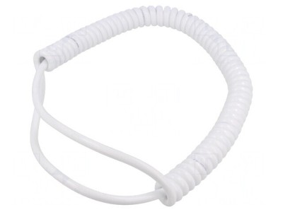 Cablu Spiralat 3G1mm2 PUR Alb 0,5m - 1,75m foto