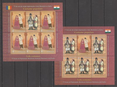 ROMANIA 2024 - EMISIUNE COMUNA ROMANIA INDIA - MINICOLI LP.2484mc MNH** foto