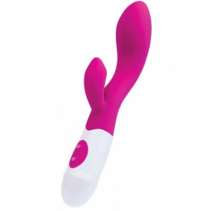 Vibrator Rabbit, Q-Toys, Roz, 10 viteze, 2 Motoare foto