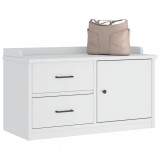 Gossi banca pentru hol &bdquo;sandnes&rdquo; alba 87x40x50 cm, lemn masiv de pin