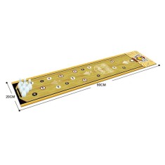 Joc Interactiv, Cyrax, Covor de Bowling 90 x 20 cm, 1-4 Jucatori, +5 Ani, 6 Mingi Incluse, 6 Popice, Galben foto