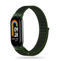 Curea Tech-Protect Nylon pentru Xiaomi Smart Band 8/8 NFC Verde