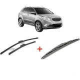 Cumpara ieftin Set 3 stergatoare SSANGYONG KORANDO (CK) din 2010, pentru parbriz si luneta fata si spate auto, Bosch Twin, din cauciuc siliconat rezistent, SSANGYONG