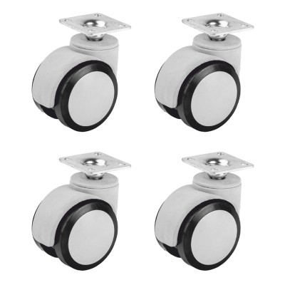 Set 4 Roti pentru mobila, gri, cu rulment, &amp;Oslash; 50 mm, placa 38 x 38 mm foto