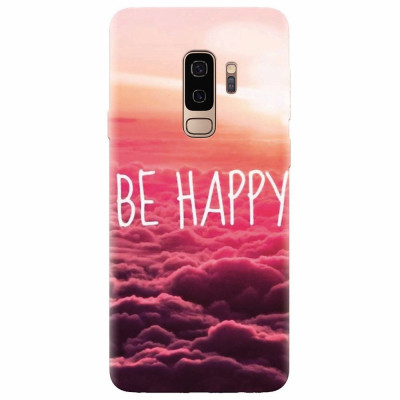 Husa silicon pentru Samsung S9 Plus, Be Happy Puffy Clouds foto