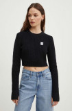 Dkny pulover de bumbac culoarea negru, D2B4A136