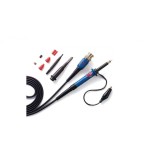 Sondă: pentru osciloscop, pasivă,de impedanţă &icirc;naltă, pentru Testare de &Icirc;naltă Precizie,100MHz (10:1)/6MHz (1:1), 1:1,10:1, 1,2m, Negru si Albastru
