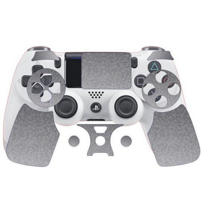 Folie Skin Compatibila cu Controller Sony Playstation 4 - ApcGsm Wraps HoneyComb Silver foto