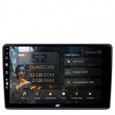 Navigatie Citroen C5 (2013-2016) 2GB RAM Android 13 GPS Wi-FI Carplay Android Auto USB Bluetooth Radio Waze Touchscreen 10.1 inch foto