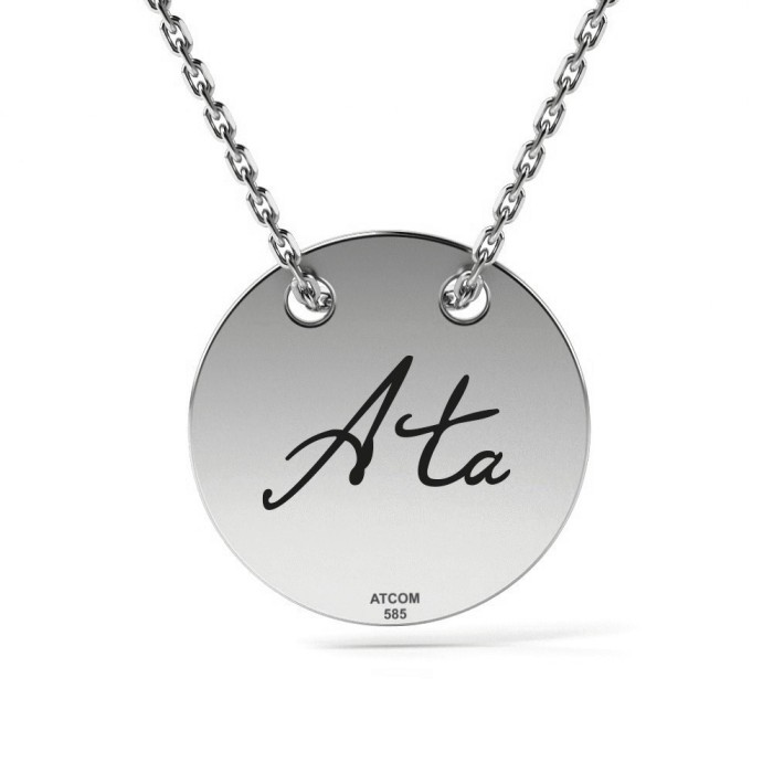Lantisor cu pandantiv din argint model A ta