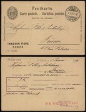 Switzerland 1900 Old postcard postal stationery Zurich to Geneve DB.130